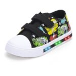 Toddler Boys Light-up Trainers, Canvas Shoes Size 8, Ancestors Dino