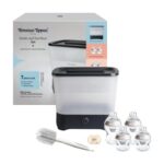 Tommee Tippee Bottle Steriliser Set, Black, 4 Bottles