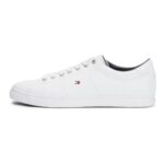 Tommy Hilfiger Mens Essential Leather Cupsole Trainers, White, Size 7