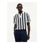 Tommy Hilfiger Relaxed Fit Stripe Crepe Polo Shirt