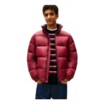 Tommy Jeans Mens Essential down Puffer Jacket, Red Wine, S