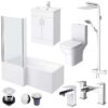 Toreno Square L-Shaped 1700 Complete Bathroom Package Left / Right Hand Option – With Code