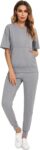 Totatuit Womens 2 Piece Summer Lounge Wear Set Short Sleeve Tracksuit