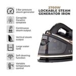 Tower T22023GLD Ceraglide Steam Generator Iron 2700W – Champagne Gold & Black