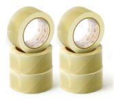 Transparent Packing Adhesive Tape, 6 Rolls (36cm x 60m – Clear)