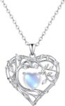 Tree of Life Necklace Silver for Women Heart Birthstone Pendant Jewellery