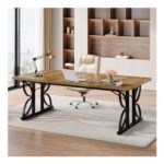Tribesigns Executive Desk, 70.8-Inch Modern Office Desk with Metal Frame