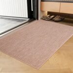Triceratops Indoor Door Mat 50x80cm,Reusable Non-Slip Self-Adhesive Backing