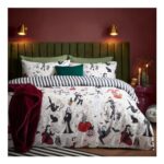 Trick or Treat Duvet Cover Set Monochrome Double