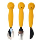 Trixie Silicone Toddler Cutlery Set 3-Pack, Soft, Easy-Grip