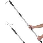 Truck Cargo Grabber, Telescoping Pickup Truck Bed Retriever Tool with Two Hooks, Extends 4.1-5.8 Ft