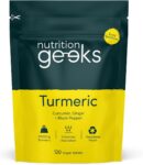 Turmeric Tablets 2000mg with Black Pepper & Ginger – 120 High Strength Curcumin Supplements – Easy Swallow Tablets (Not Turmeric Capsules or Powder) – Vegan – UK Made