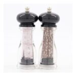 Two Piece Black Salt & Pepper Mill Set