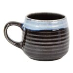 Two Tone Reactive Glaze Mug – Black & Blue