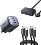 UGREEN 65W USB C Fast Charger Plug, 2-Pack 100W USB C to C Charger Cable, 6 in 1 Extension 1.5m Lead with 4 USB Slots Ugreen FBA