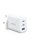 UGREEN USB C Charger 65W GaN Fast Charger 3 Port Compact Travel Plug ,White / Black – £17.49 – UGREEN Group Ltd/ FBA