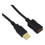 USB-a 2.0 Extension Cable: Male to Female, 2 M, Black