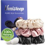 Umisleep 100% Mulberry Silk Scrunchies-No Creases Satin for Women – Sold by PRDE / FBA