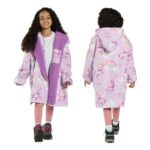Unicorn Kids Waterproof Dry Robe with Hood and Pockets