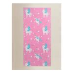 Unicorns Print Cotton Towel