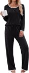 Uniexcosm Ladies Pyjamas Henley Top and Trousers S-3XL