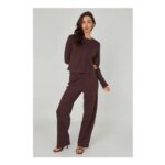 Urban Bliss Ribbed Wide Leg Trouser