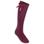 Urban Trends 3 Pairs Girls Knee High Socks With Bow, Kids Back to School Uniform Socks, Cotton Rich Long Socks in All Size