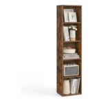 VASAGLE 5-Tier Bookcase Rustic Brown, 24×30.2×134.2 Cm