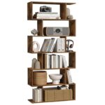 VASAGLE Bookshelf, 6-Tier Bookcase, Room Divider, 70 x 24 x 191.6 cm