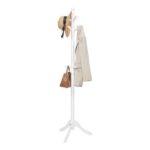VASAGLE Coat Rack Stand with 10 Hooks, Cloud White RCR03WT