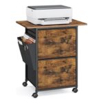 VASAGLE Filing Cabinet and Printer Stand with 2 Fabric Drawers
