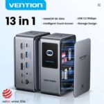 VENTION 13-in-1 MST Laptop Docking Station with Touch Smart Display ( USB3.2 / 8K30 / 100W / 1 Gbps / MacBook)VEnTIOn PC&Tech Store