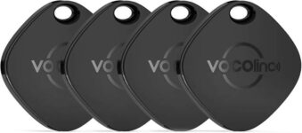 VOCOlinc Key Finder, 4 Pack Smart Air Tracker Tag Compatible with Apple Find My App with voucher Sold by Easelife Tech / FBA