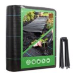 VOUNOT UV-Stabilised Weed Membrane 2m X 10m with 30 Pegs