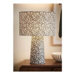 ValueLights Bertie Leopard Print Full Fabric Table Lamp