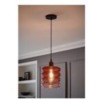 ValueLights Giselle Berry Stacked Matte Black Ceiling Light
