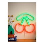 ValueLights Neon Red Cherry Wall Light Integrated LED Novelty Light