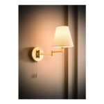 ValueLights Sonia Brushed Gold Adjustable Wall Light