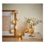 ValueLights Wooden Disk Stars & Reindeers White Indoor String Lights Free P&P