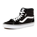 Vans Filmore Hi Suede/Canvas Sneaker, Womens Black/White UK 4.5
