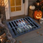 Vauxe Scary Halloween Doormat NonSlip Washable Mat