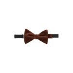 Velvet Bow Tie, Self Tie – Brown