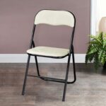 Velvet Touch Folding Chair In Black, Cream, Emerald & Grey Colours Free Click And Collect