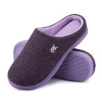 VeraCosy Womens Two-Tone Slippers Indoor/Outdoor Lilac UK 5-6