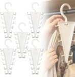 Vertical V Shaped Hangers for Clothes Hangers Space Savers,Multi Hanger V Shaped Double Sided Clothes Hanger Storage,Rotating V-Shape 12-Hook Rotating Hanger, 360 Space Saving Closet Organizer (5pcs)