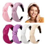 ViEinkaufen 6 Pack Womens Non-Slip Fabric Knotted Headbands
