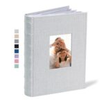 Vienrose Photo Album 6×4, 300-Pocket Linen Cover, Light Grey