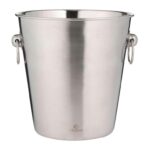 Viners 4L Champagne Bucket Stainless Steel with Brushed Silver Finish Double Ring Handles Hand Wash Only