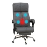 Vinsetto Massage Office Chair with Heating 4-Point Vibration Grey