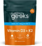 Vitamin D Tablets 4000 iu & Vitamin K2 MK7 100μg Vitamin D3-1 Year Supply